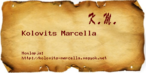 Kolovits Marcella névjegykártya