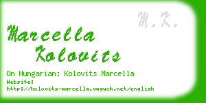 marcella kolovits business card